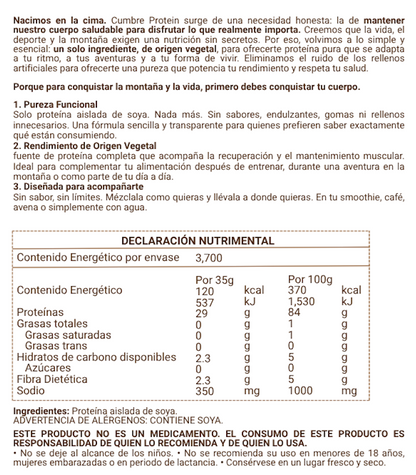 Proteína Aislada De Soya 1 Kg - Sin sabor